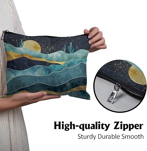 Miniatura 7 de Cafl Bolsa de maquillaje para viajes, artículos esenciales para organizar joyas, bolsa de cosméticos para el cuidado de la piel, neceser con