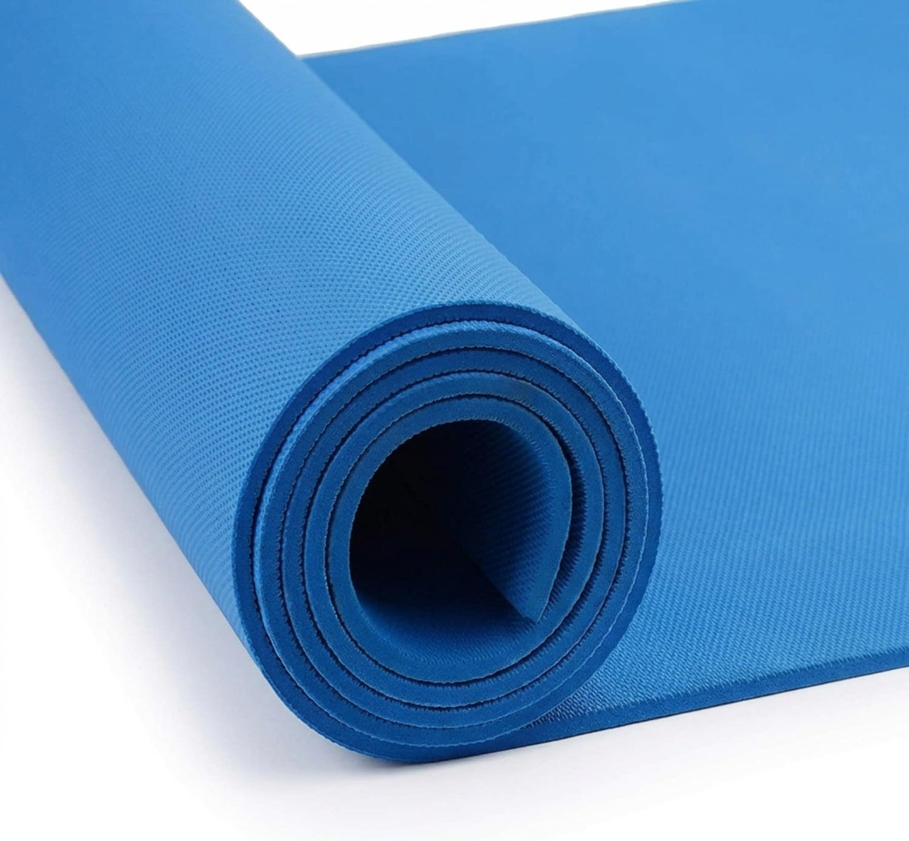 6mm Yoga Mat with Anti Slip Surface for Home Workout, Stretching and Floor Exercises, Meditation Cushioned Exercise Padding (Blue)-image-22