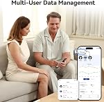 Checkme Rechargeable Blood Pressure Monitor, Automatic Upper Arm BP Machine, Large Clear Numbers, 2-User Mode, 2x199 Memories, Large Cuff, Unlimited Cloud Storage via Bluetooth APP