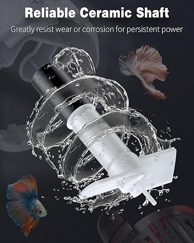 Miniatura 5 de Pawfly Acuario Wave Maker para peceras de hasta 50 galones, bomba de circulación ajustable de 800 GPH con base de ventosa fuerte, bomba de agua