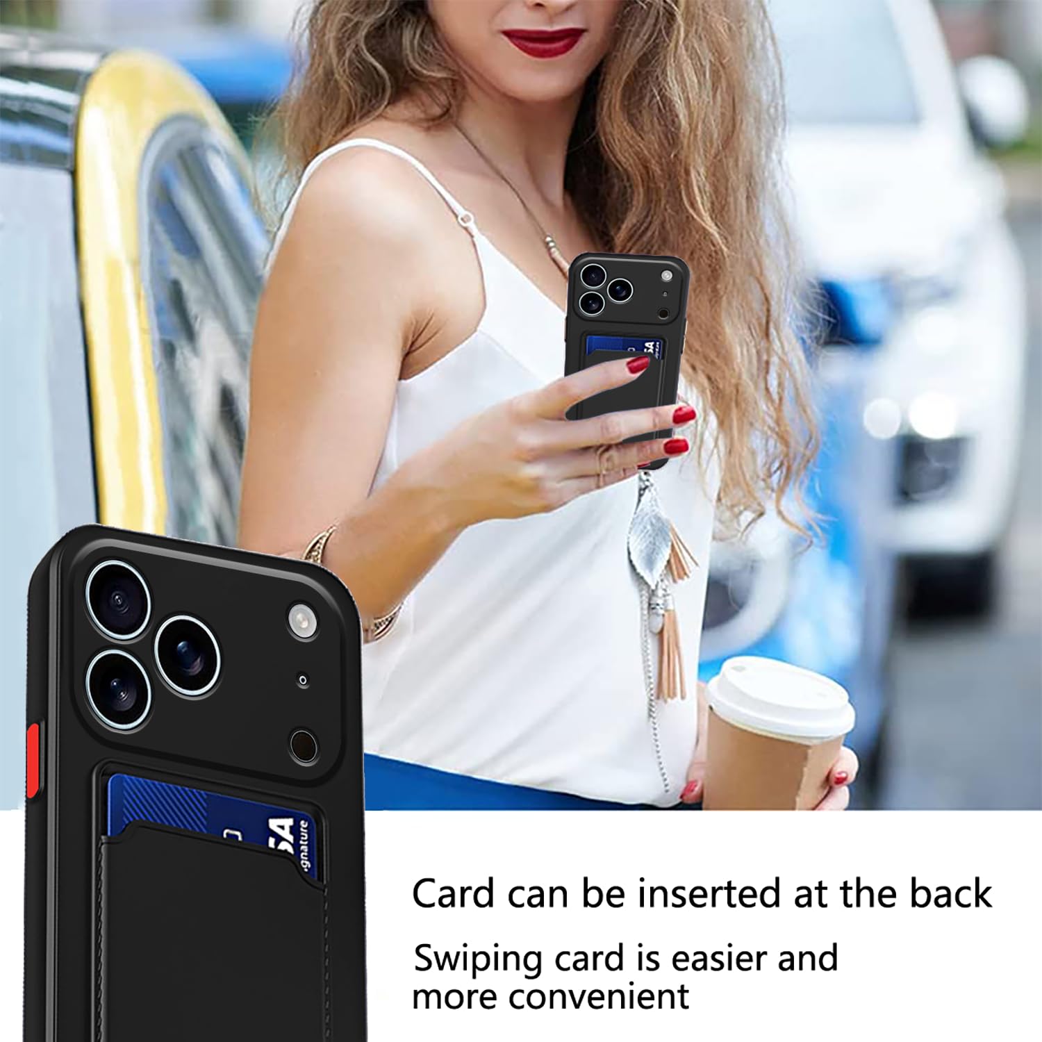 Cover Antiurto iPhone 17 Pro con Anello Magnetico - Trasparente Opaco Blu - Italiano