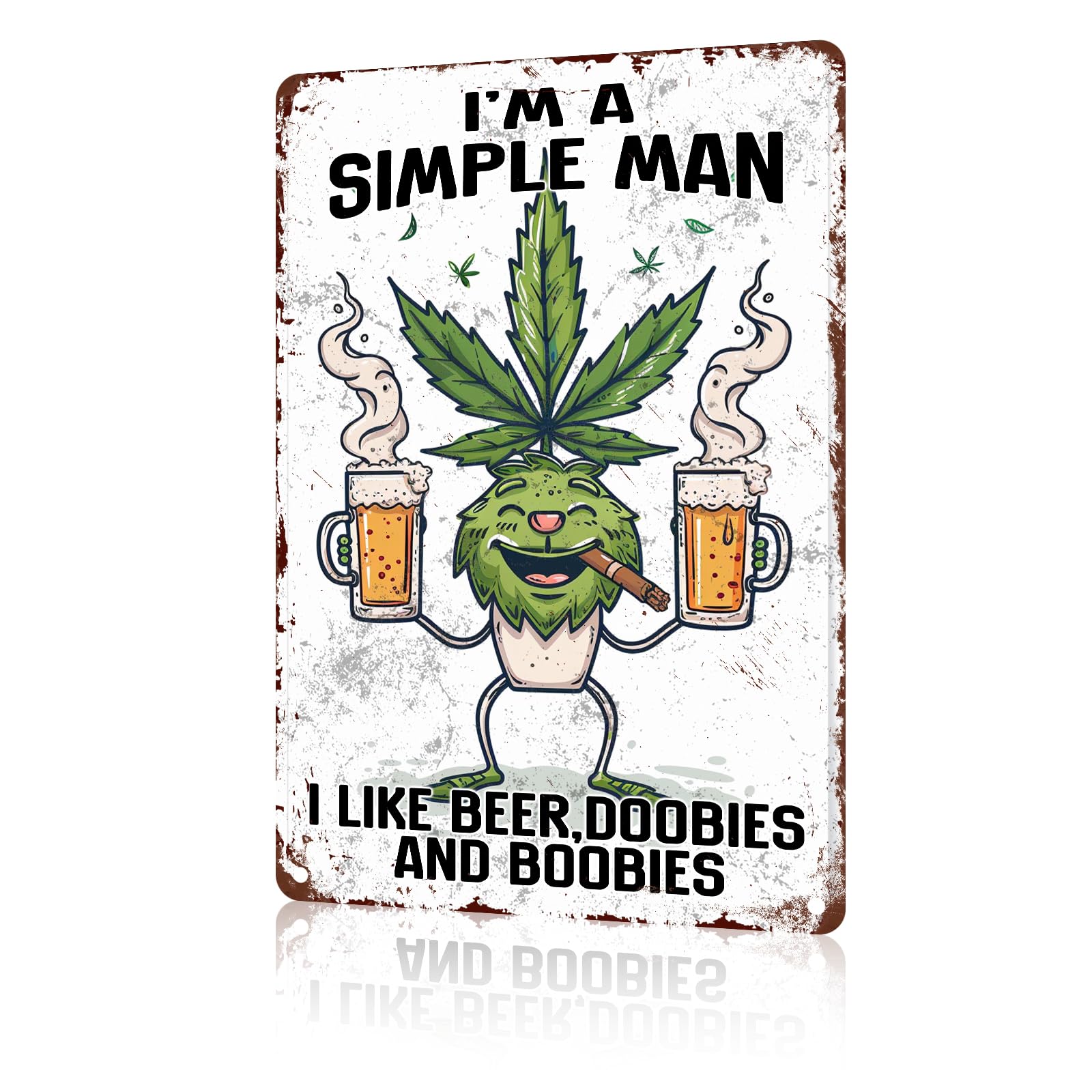 Anceky Funny Garden Decor I'm A Simple Man Vintage Metal Signs Garden Tin Sign for Home Outdoor Wall Decor 8×12 Inch