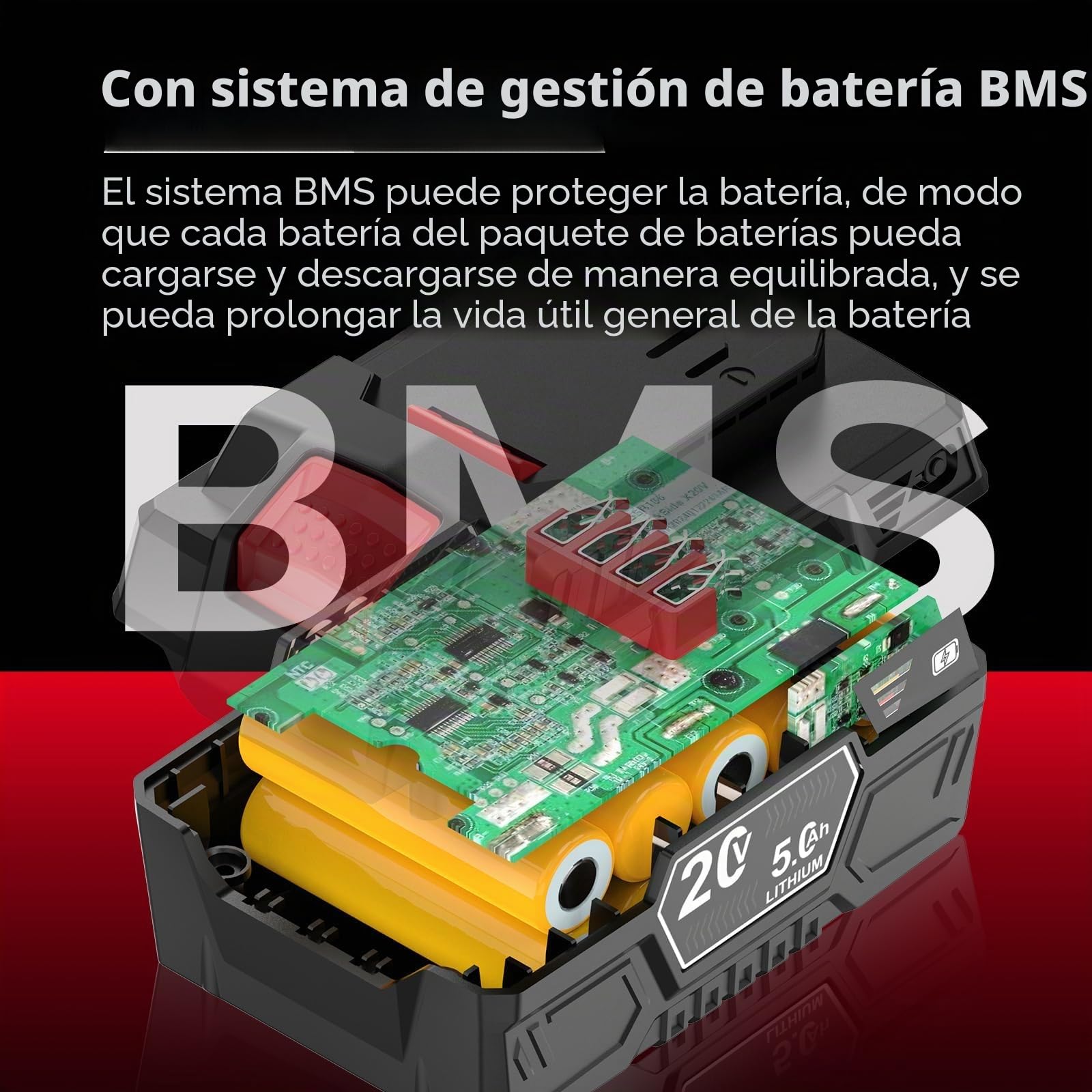 2X 20V 5Ah DREAMDASH Batería de Repuesto para Parkside Pap 20 B1 B3 A1 | Compatible con todos los equipos de la serie Parkside X 20V Team
