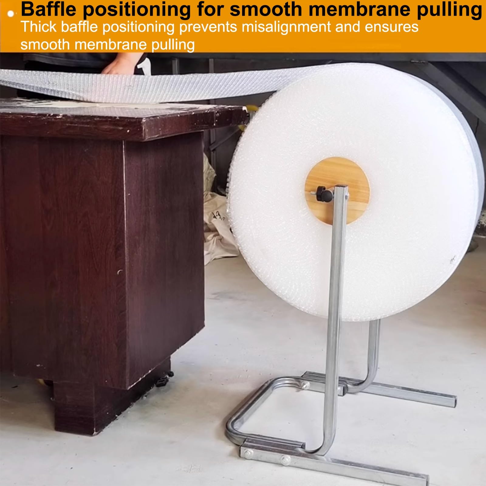Support de Rouleau de Film à Bulles Pliable à Alimentation Verticale, Distributeur de Rouleau de Film à Bulles (30/40/50/60/80/100 cm) (30 x 52 x 65 cm)