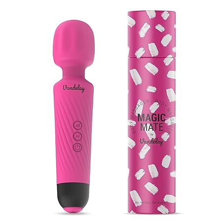 Vandelay (UK) Premium Magic Mate Body Massager, Battery Powered Vibration Machine (Bright Pink)