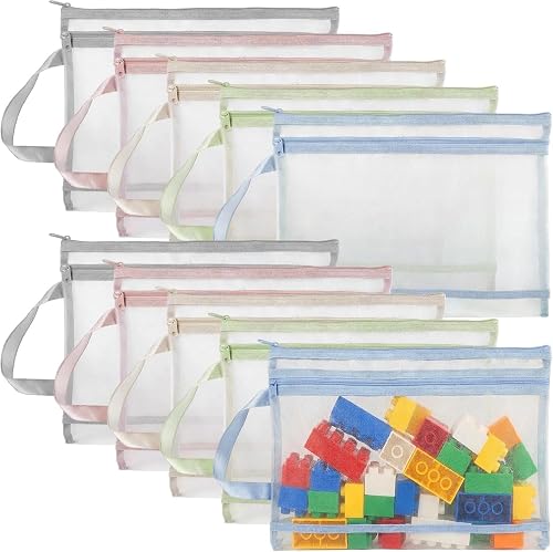 Lot de 10 Sac Rangement Jouet à Double Couche avec