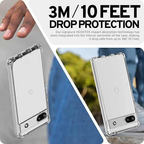 Miniatura 6 de ITSKINS Spectrum // Transparente compatible con Google Pixel 6A, funda protectora para teléfono, funda híbrida delgada, antiamarilleamiento y