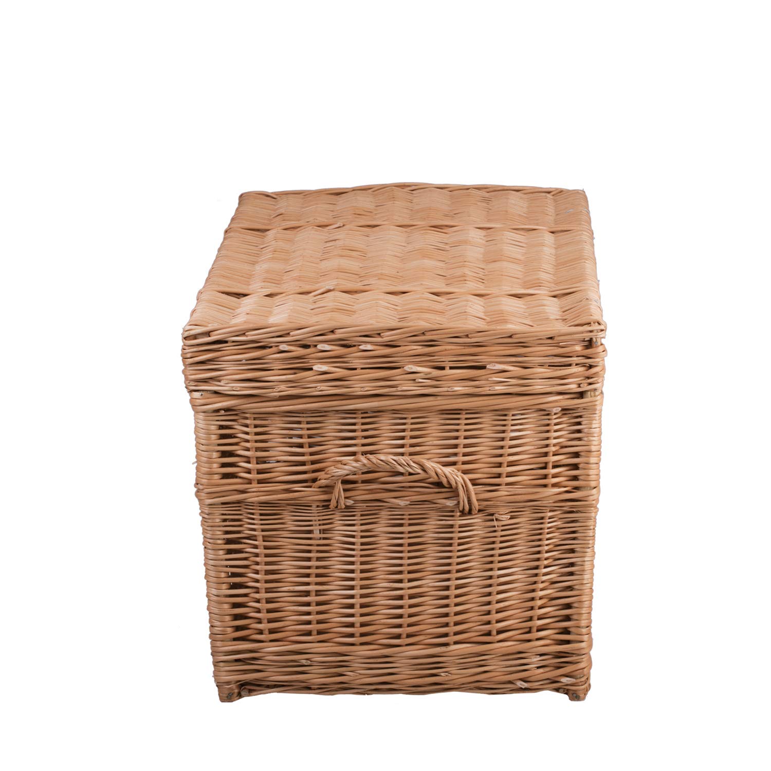 e-wicker24 Coffre,malle, panier,corbeille de rangement en osier buff (60x39 H39, naturel)