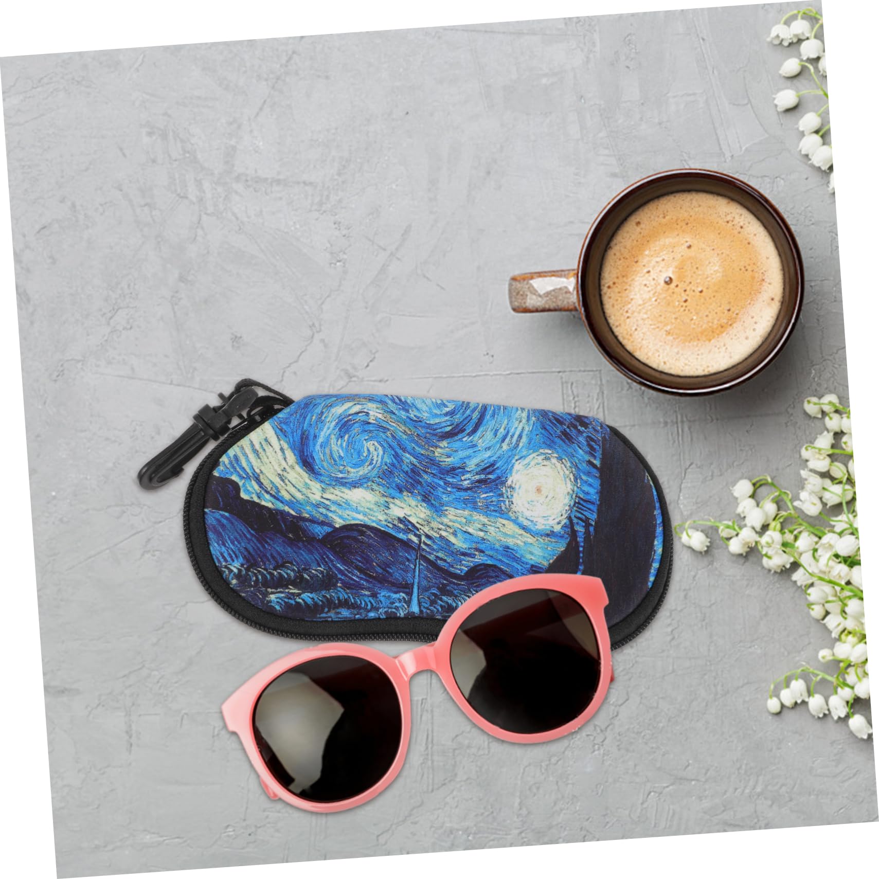 Ipetboom Bolsa Estuche De Anteojos Polarizado Titular De Gafas Titular De Las Gafas De Sol Estuche Para Gafas De Sol Organizador Estuches Para Gafas Cremallera Neopreno