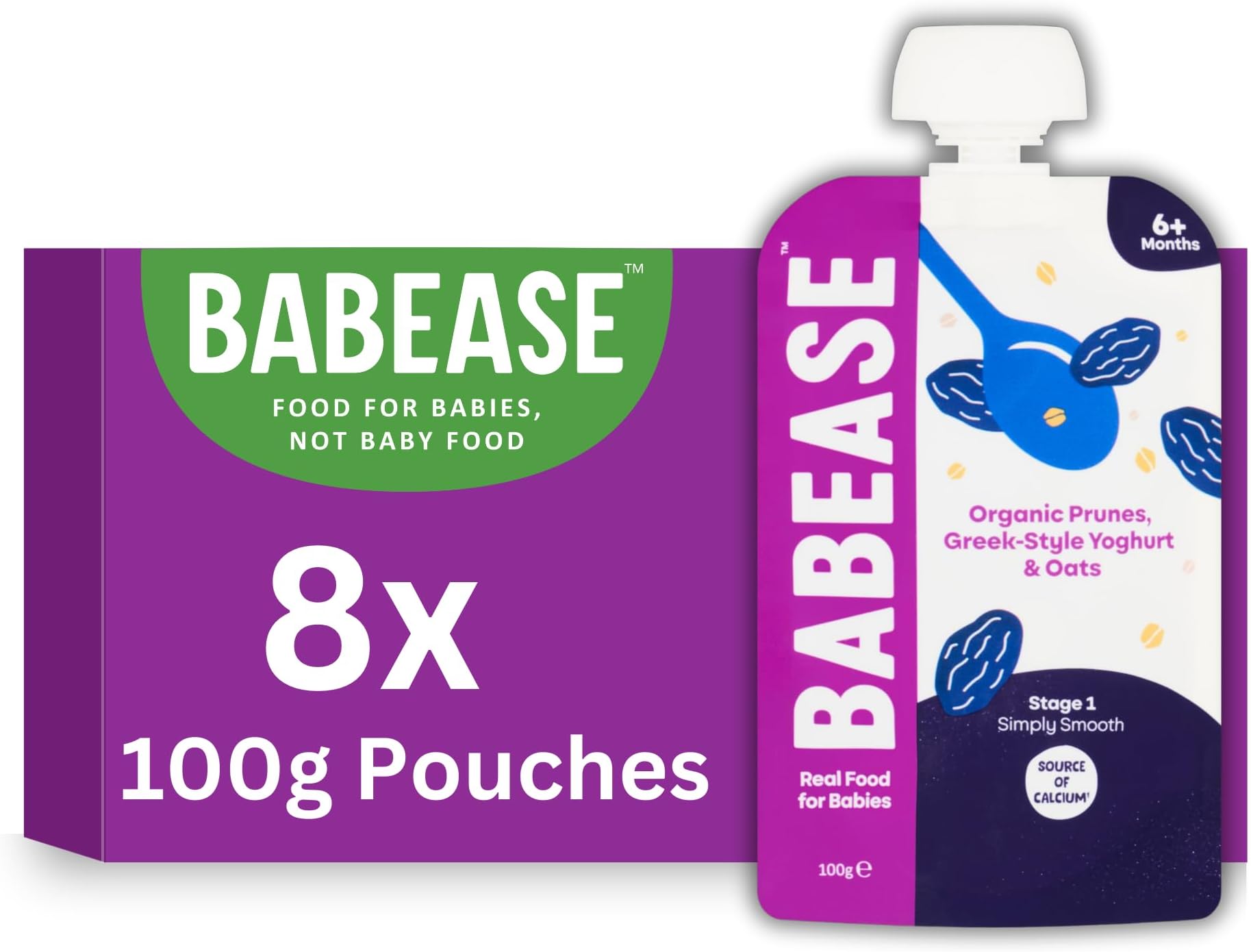 Babease Greek-Style Yoghurt with Prunes & Oats