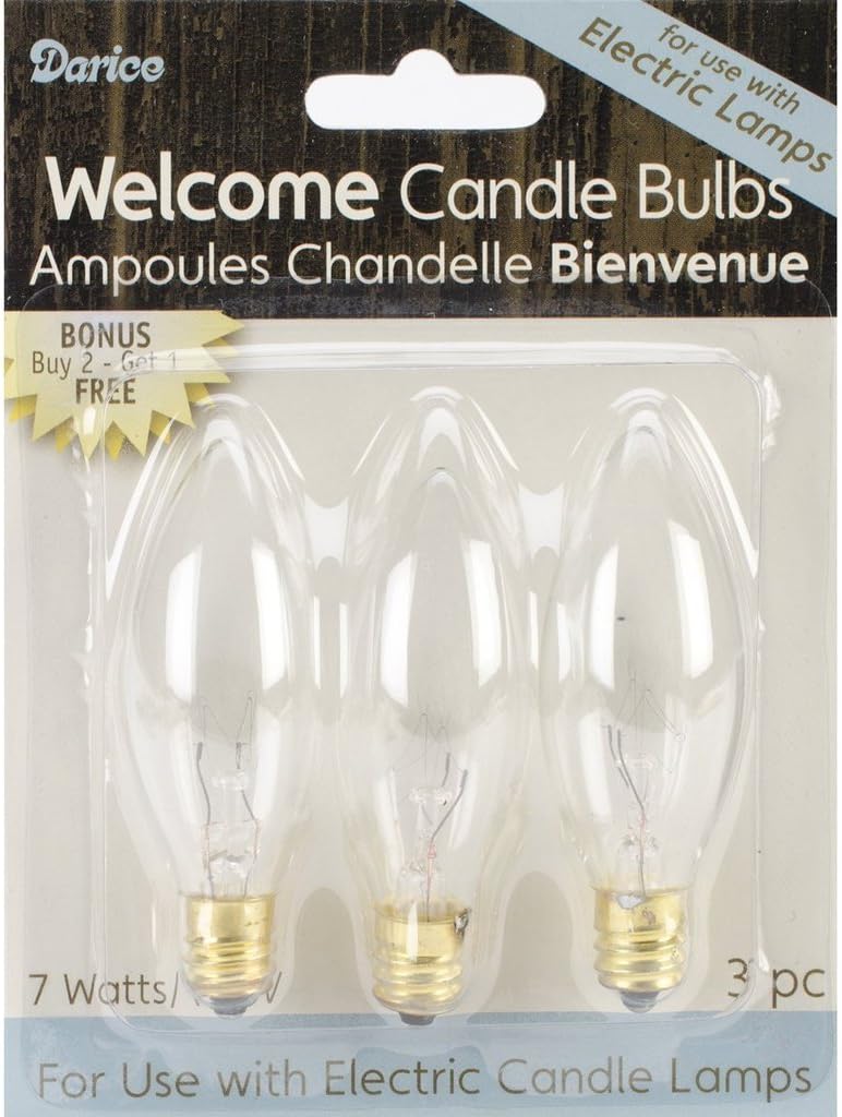 Electric Candle Bulb 7 Watt 6 Count (2, pack of 3 ) : Home & Kitchen