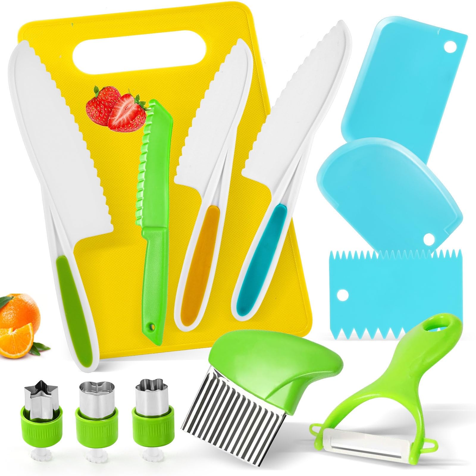 Kit De Couteaux De Cuisine Pour Enfants – 13 Pièces, Jeu Montessori, Sécurisé, Pour Petits Chefs