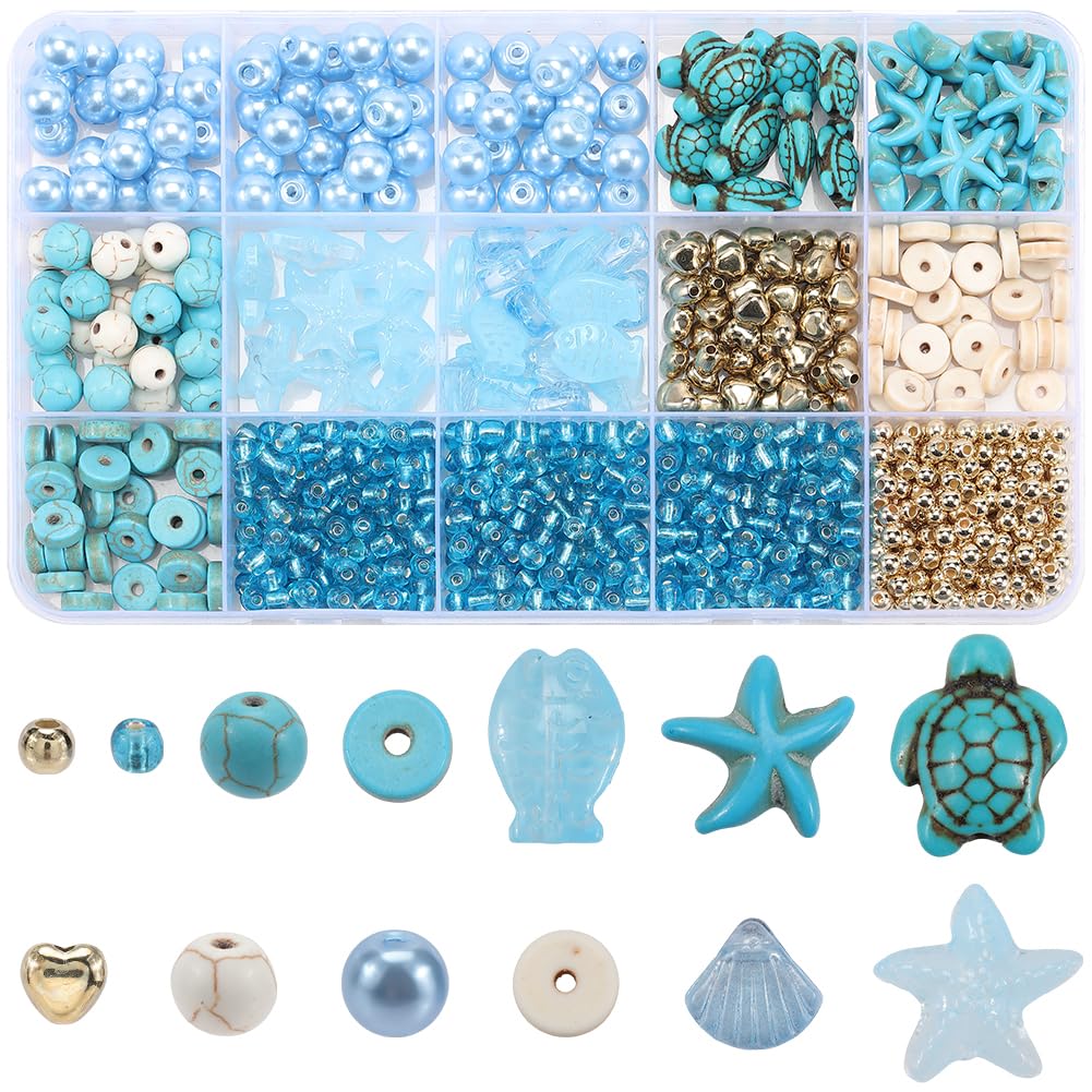Kit de Perles Océaniques pour Éviter le Manque d'Accessoires de Création de Bijoux