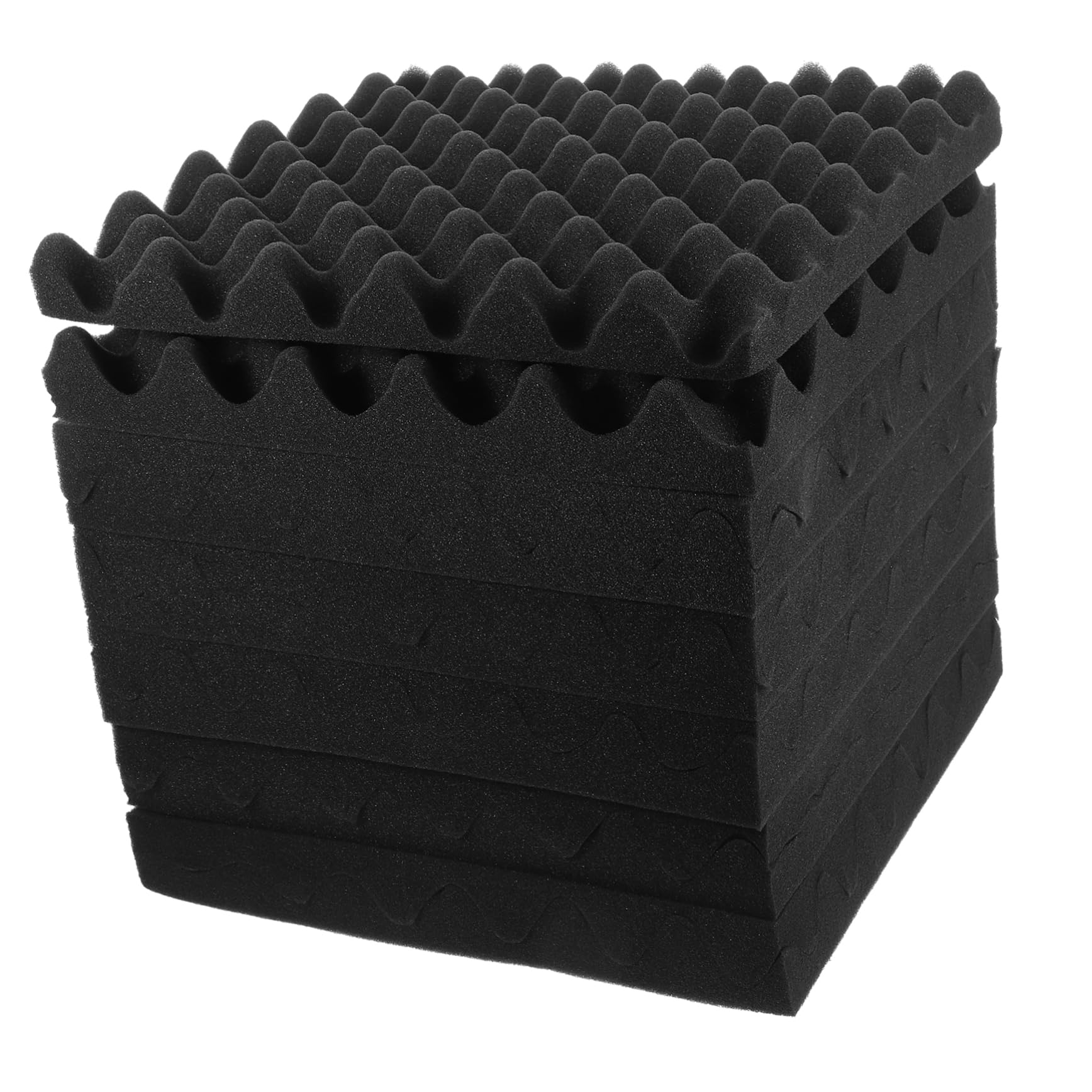 ifundom 12pezzi Pannello Fonoassorbente Autoadesivo Da Materiale Resistente Al Isolamento Acustico Per Stanze Uffici e Studi Di Registrazione