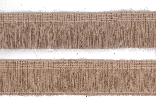 Miniatura 4 de Encaje de yute con flecos de arpillera, 1 pulgada de ancho, 5 yardas de largo, para ropa, accesorios, vestido de boda latino y decoración de lámpara