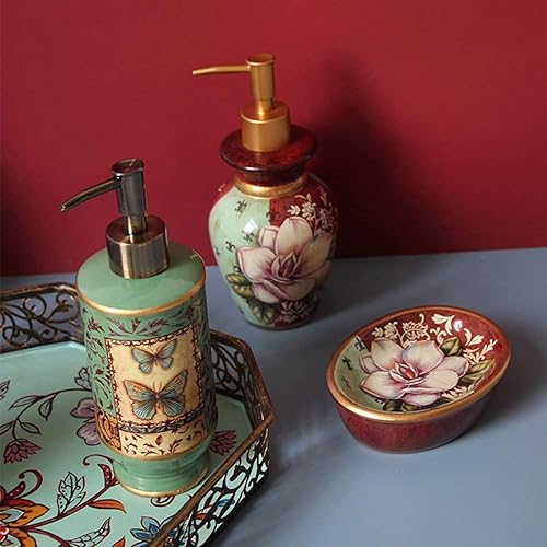 Miniatura 5 de Soap Dispenser Soap Dispenser Bottles American Retro Ceramic Soap Dispenser European Creative Hotel Press Bottle Bottling High-end Club Soap