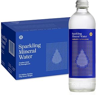 Australian Sparkling Mineral Water StrangeLove 350 ml Glass Bottles 24 Pack
