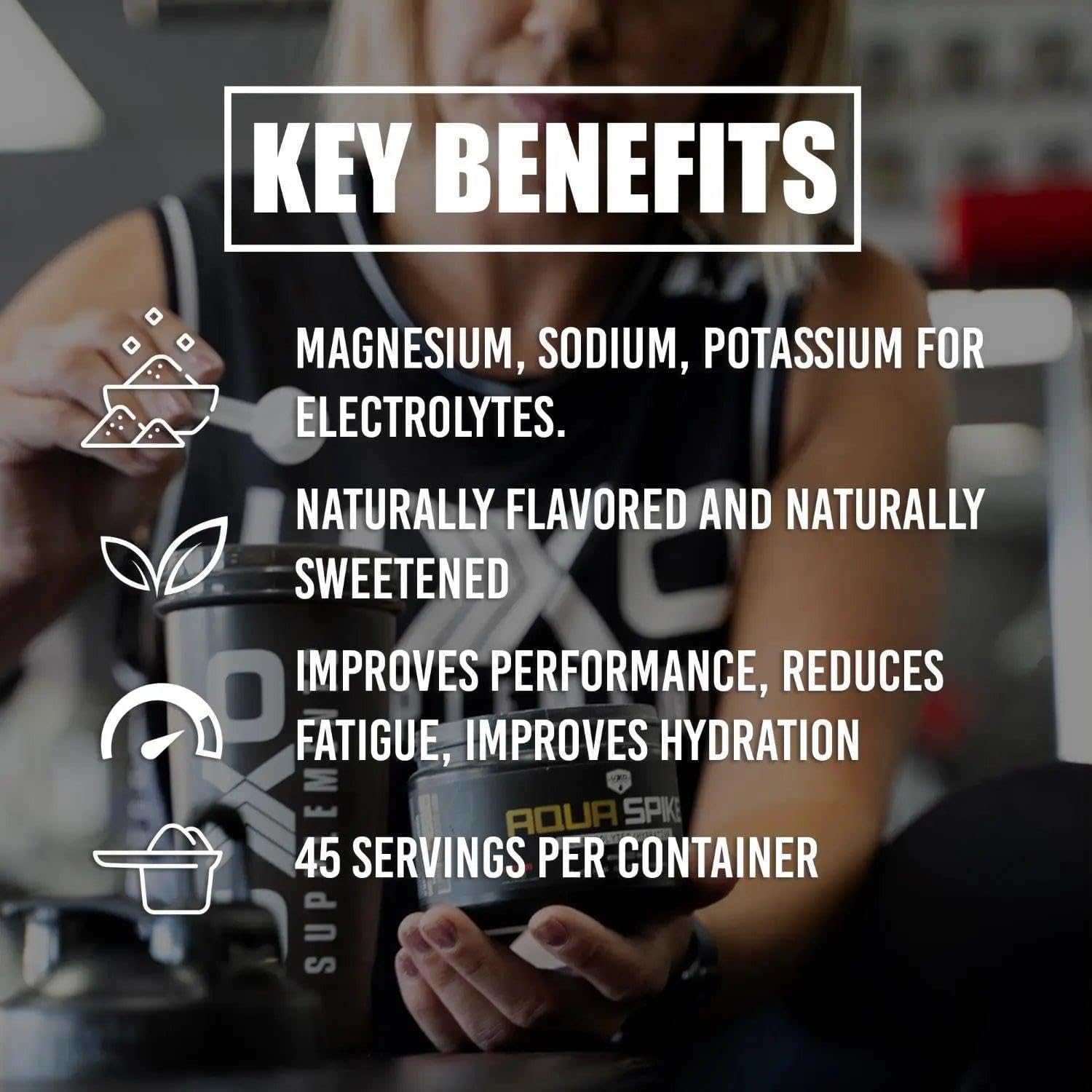 UXO Supplements Aqua Spike Electrolyte Hydration & Performance Supplement, Naturally Flavored and Sweetened (40 Servings, Strawberry)