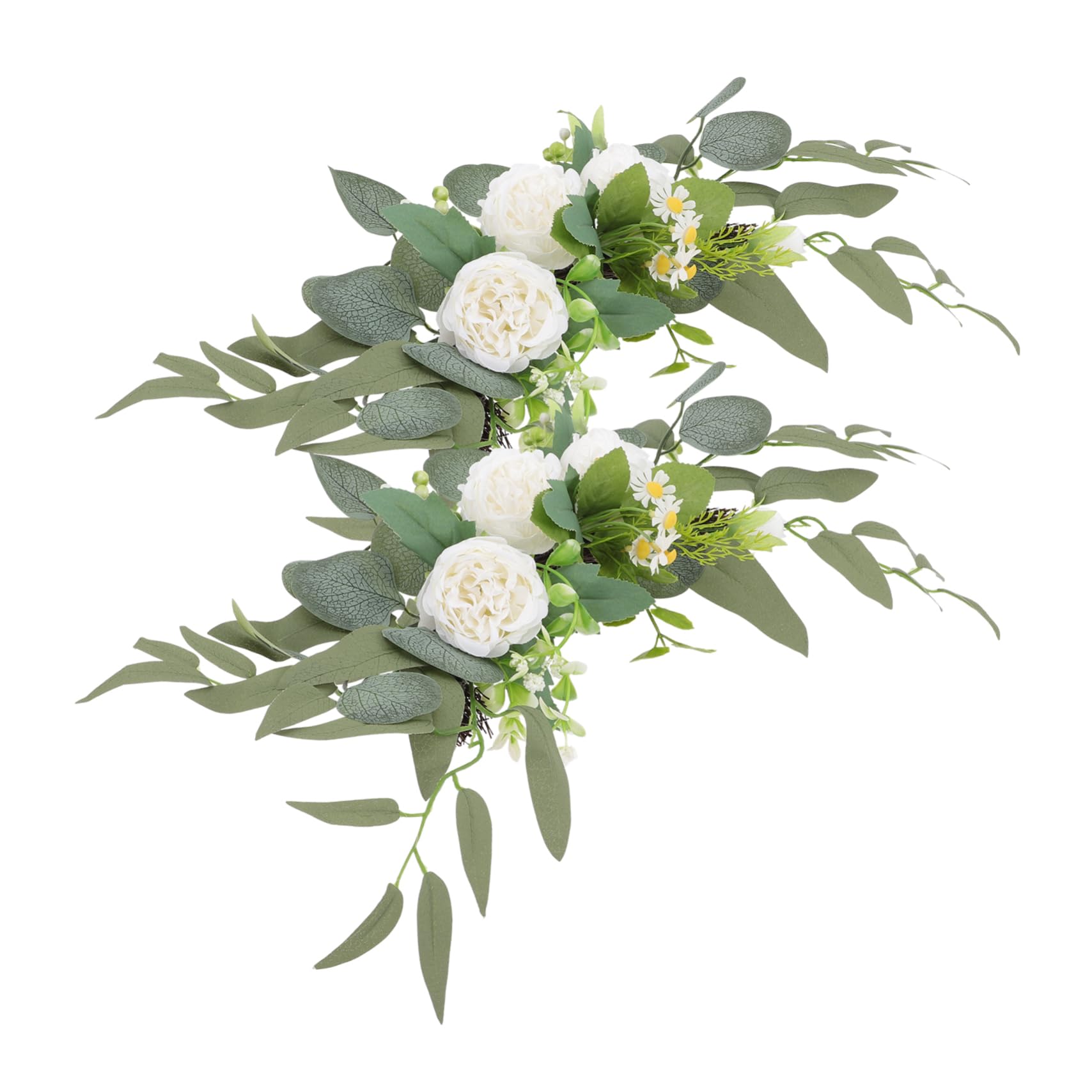 Mikikit 2piezas Decoración Flores Artificiales para De Boda Letrero De Bienvenida Flores Falsas para De De Boda Decoraciones De Eventos