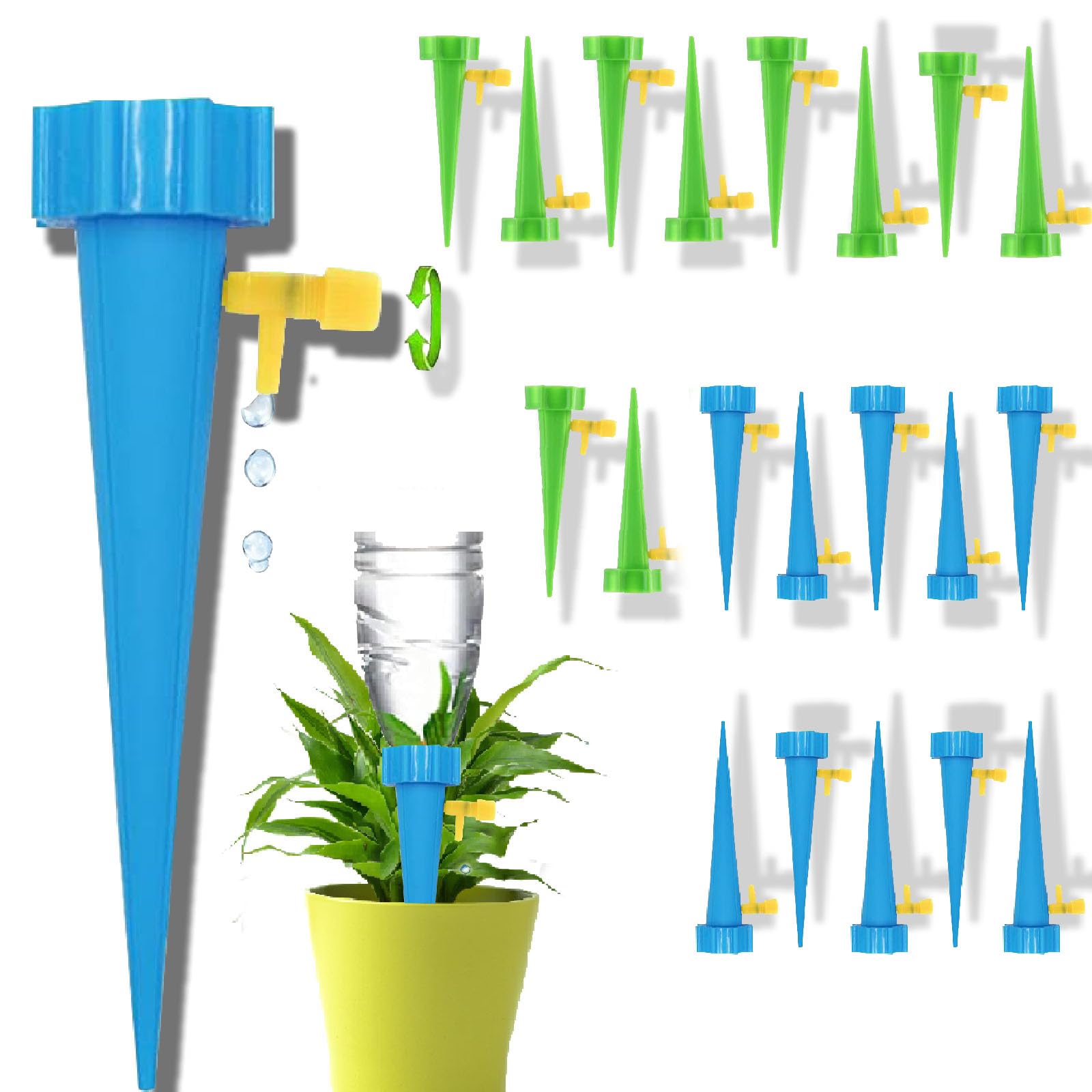 AIRTILY 20 Stück Pflanzen-Tropfer - Automatische Bewässerung Mit Einstellbarem Ventil