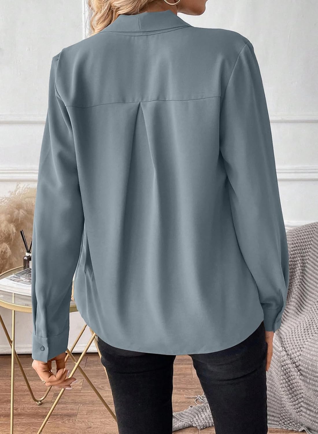 Astylish Womens Dressy Casual Blouses Bow Tie Neck Long Sleeve Elegant Business Work Shirt Tops - Image 6