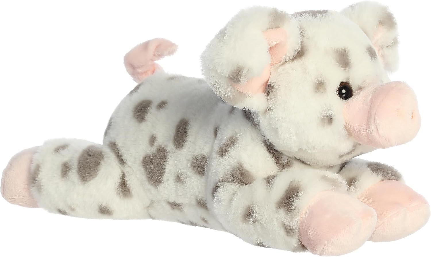 Aurora® Adorable Flopsie™ Speckles Spotted Pig™ Stuffed Animal - Used to Create Imaginative Play Adventures - Perfect for Birthdays, Kids and Adults, All Ages - White 12 Inches