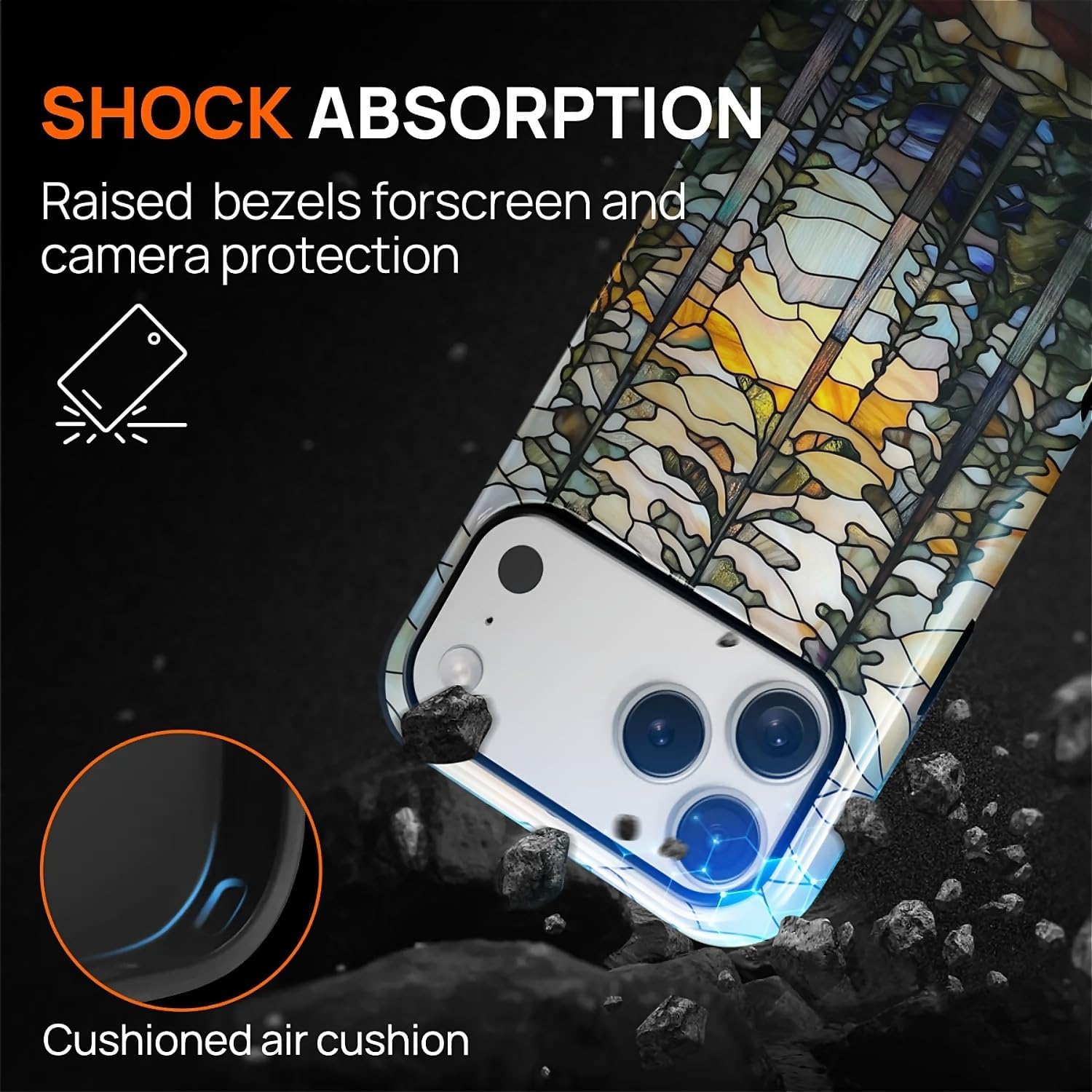 Magnetic Case for iPhone 17 Pro Max,Compatible with Magsafe PC Hard Shell Silicone Inner Bumper Anti-Scratch Full-Body Cover Shockproof Slim Design Mountains Sunset - Image 5