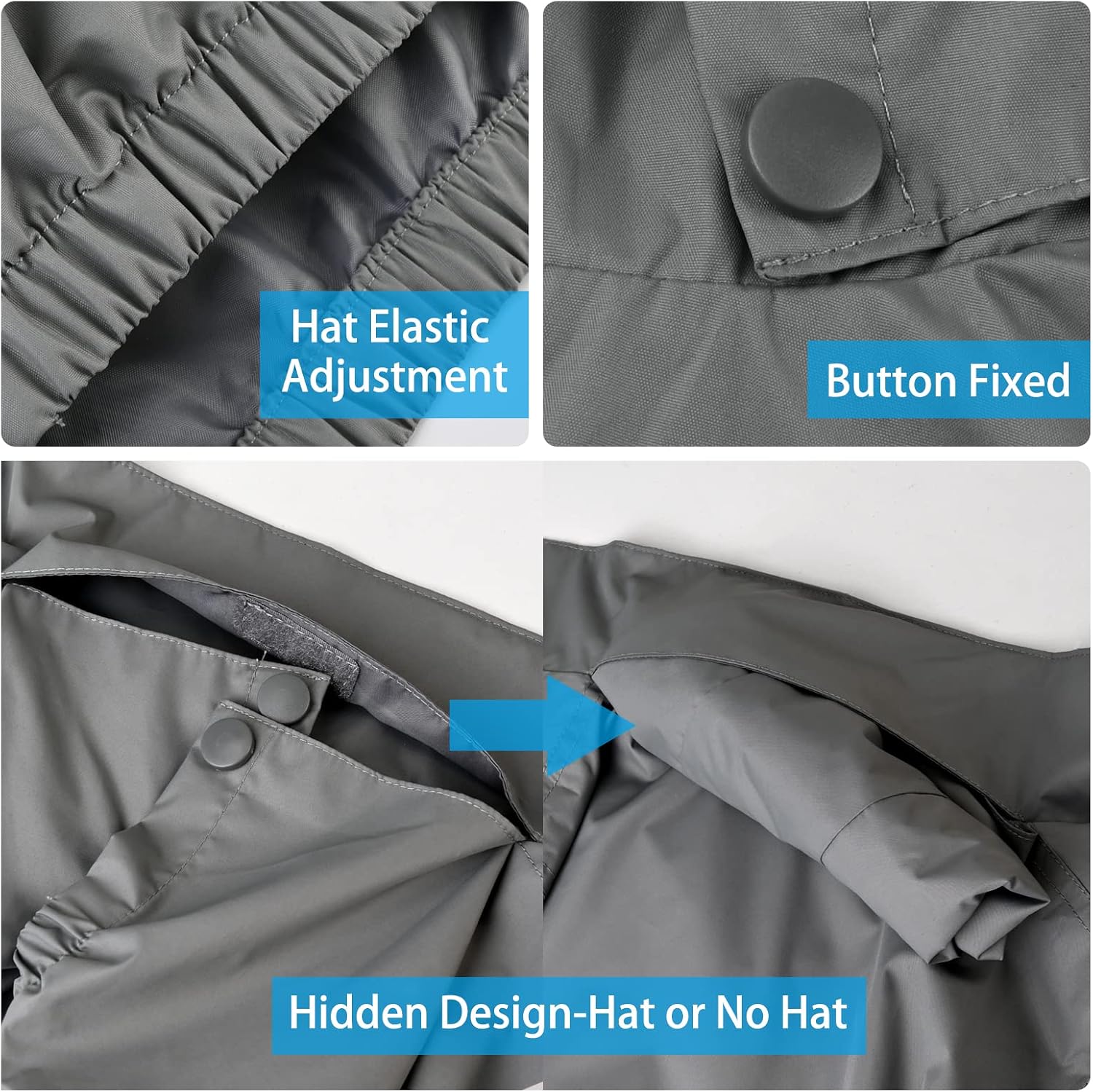 YINGJIELIDE Boys Girls Waterproof Rain Jackets Kids Easy to Fold Windbreaker Lightweight Outdoor Hooded Raincoat