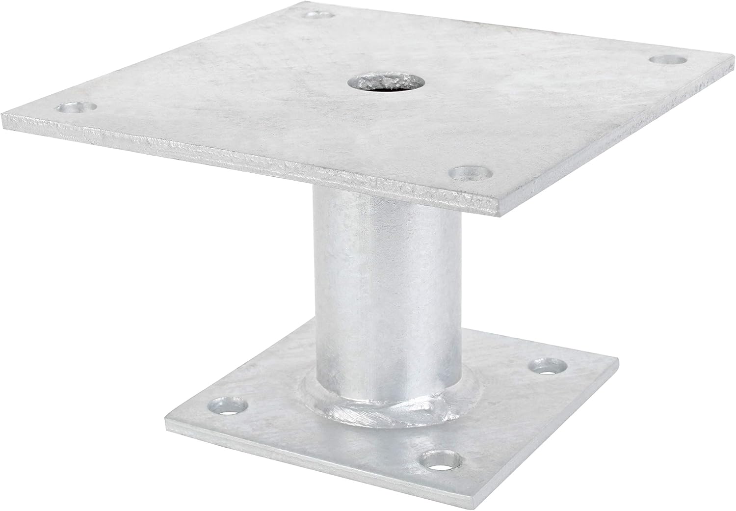 Screw-On Post Anchor Hot-Dip Galvanised 150 x 150 mm Rohrlänge: 100 mm