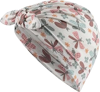 Sterntaler Knot Hat Butterfly - Baby Hat Made of Flame Yarn Jersey with All-Over Print Butterflies - Girls Turban Hat - Fashionable Beanie Baby and Children's Hat - Transition Hat