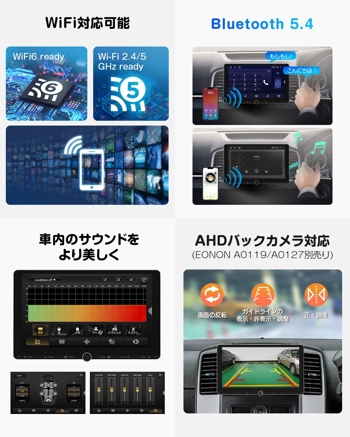 Amazon.co.jp: EONON 10.1インチディスプレイオーディオ 2DINカーナビ