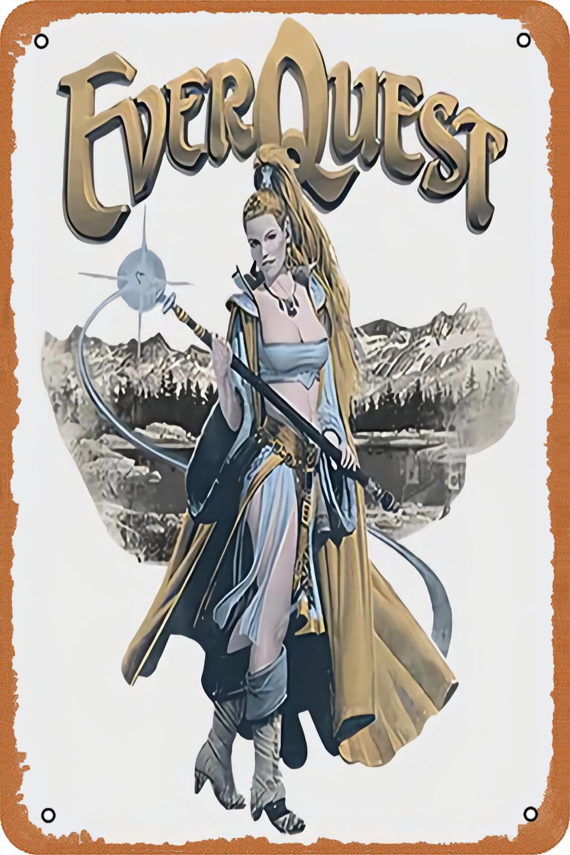 Metal sign - Everquest Firiona Adults Poster Bar Wall Decor 8 X 12 Inch