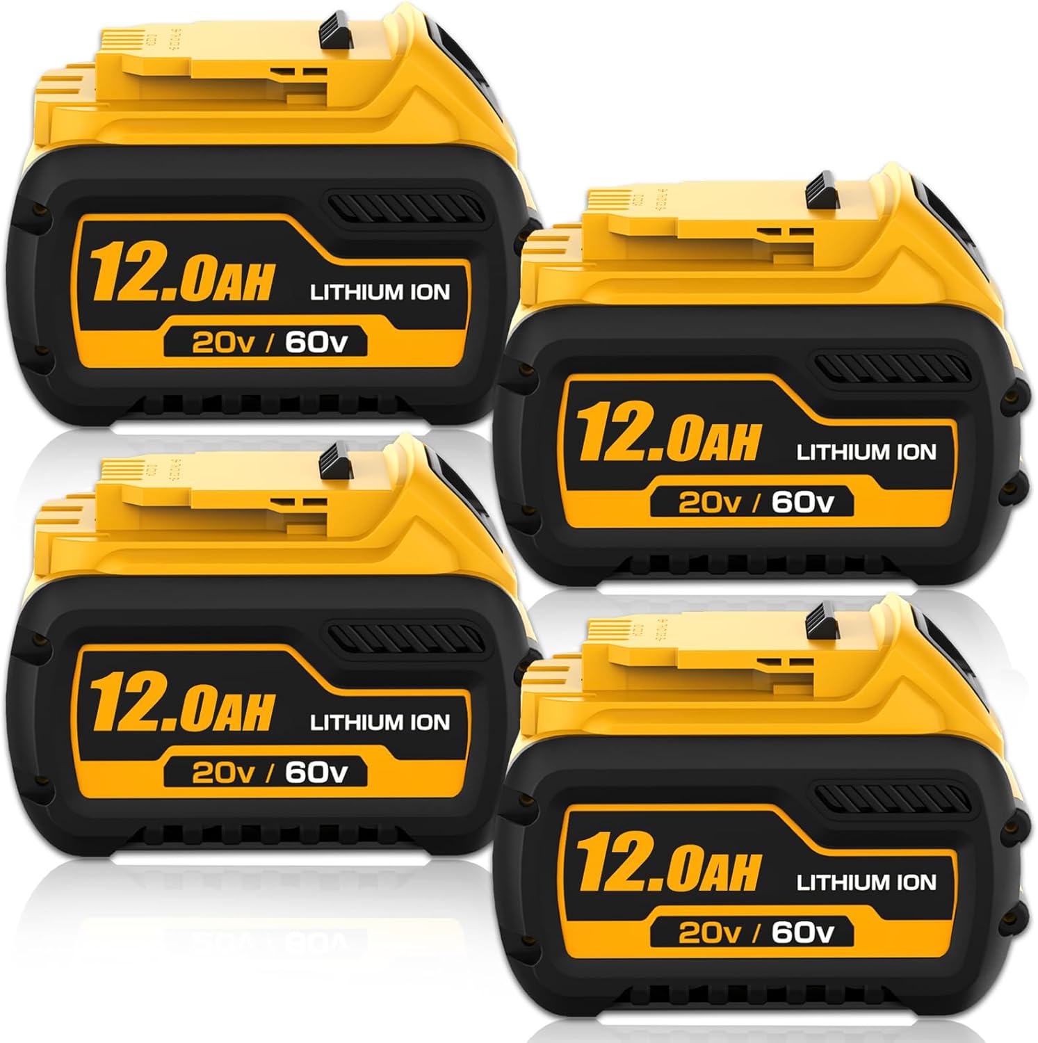 DCB609 12.0Ah Replacement for Dewalt 20V/60v Flexvolt Battery Compatible with Dewalt 20V/60V Max Battery DCB606 DCB609-2 DCB606-2 DCB612(2PC-60V)