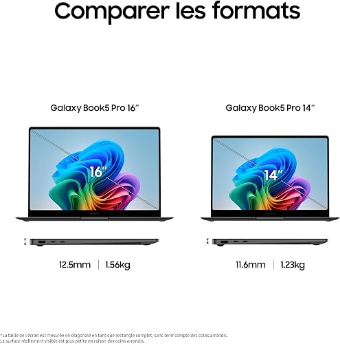 Samsung Galaxy Book5 Pro 14", Copilot+ PC, Ordinateur Portable avec IA, Processeur Intel Core Ultra 7, Mémoire 16 Go RAM, Stockage 512 Go, Clavier AZERTY FR, Anthracite - 6
