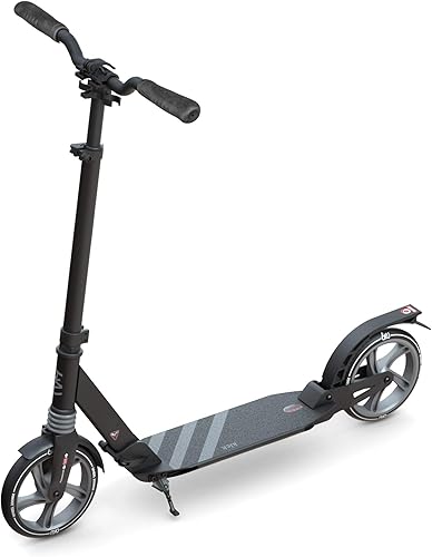 6KU Kick Scooter for Kids Ages 8-12 with Suspension System, Adjustable Height, Quick-Folding Design, and Shoulder Strap - Safe and Smooth Ride for