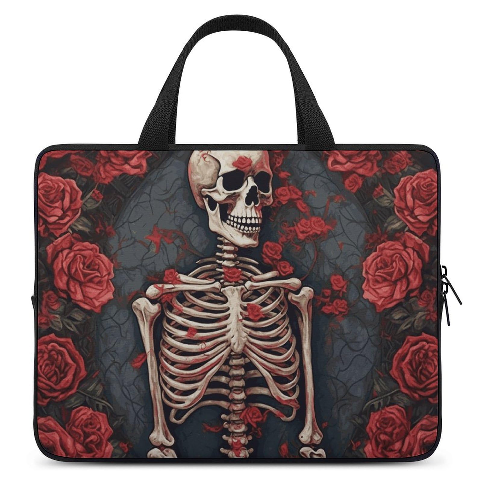 Housse antichoc pour ordi 15 pouces protégeant des chutes design squelette floral
