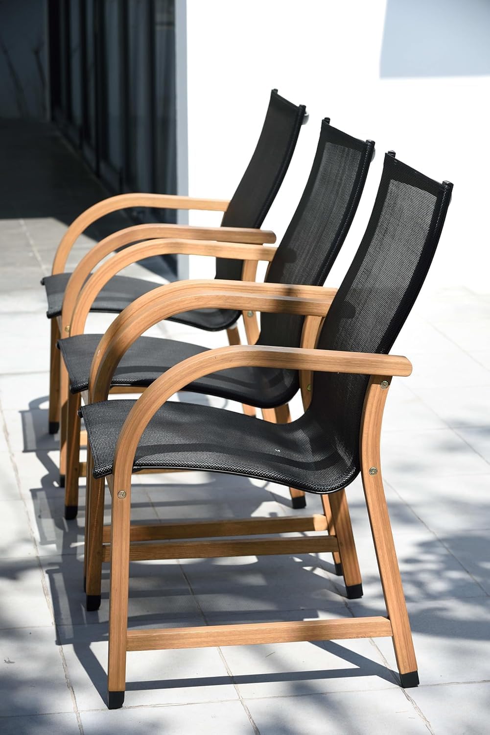 Urban Elements Santorini 7-Piece Oval Patio Furniture Set | 100% Certified Teak | Backyard Furniture, Outside Table and Chairs, Oval Outdoor Dining Set