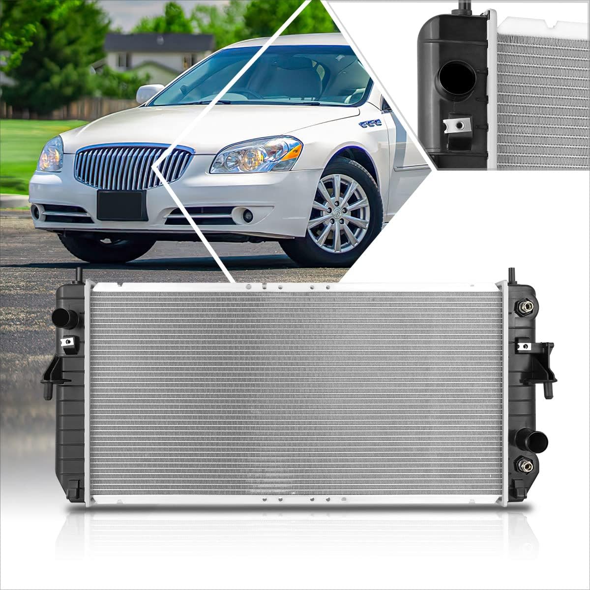 OE Style 1-Row Aluminum Radiator Compatible with Buick Lucerne 3.9L 2009-2011,DPI 13267