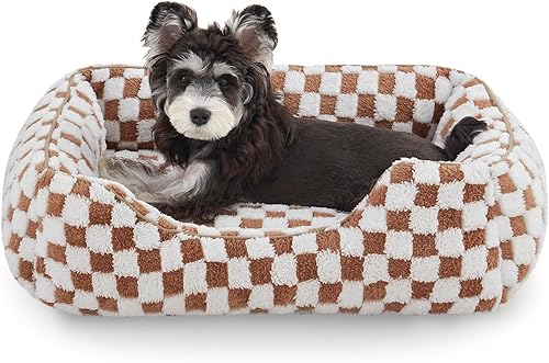 Miniatura 10 de JOEJOY Camas para Perros Pequeños - Lindas Camas para Gatos de Interior Camas Calmantes para Mascotas, Cama Ortopédica Rectangular Acogedora para