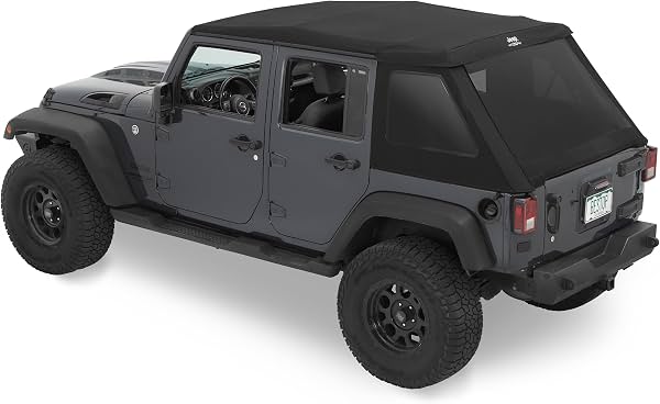 Bestop Bestop Trektop Glide 5442317 para Jeep Wrangler JK 4 Puertas 2007-2018 | Ajusta Jeep Wrangler JK Unlimited, 4 Puertas, 2007-2018, Lona Negra, Garantía de 5 Años