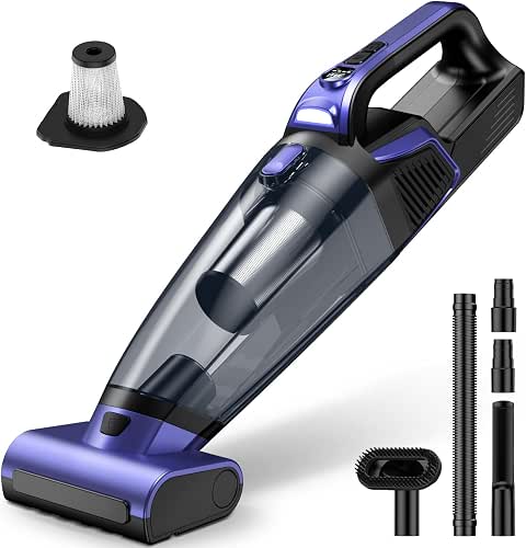 Pet Hair Handheld Vacuum Cordless: 20000PA High Power Car Vacuum
