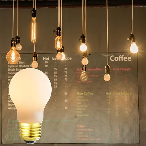 Miniatura 7 de Bombilla LED A15 equivalente a 60 vatios, bombilla LED Edison E26 regulable de 8 W, bombilla especial de vidrio de ópalo mate, 2700 K blanco cálido,