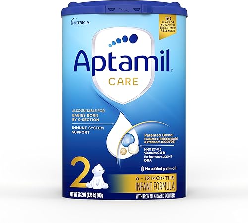 Aptamil Care Stage 2, fórmula infantil en polvo a base de leche durante más de 6 meses, también para bebés nacidos por cesárea, con DHA y ARA, Omega