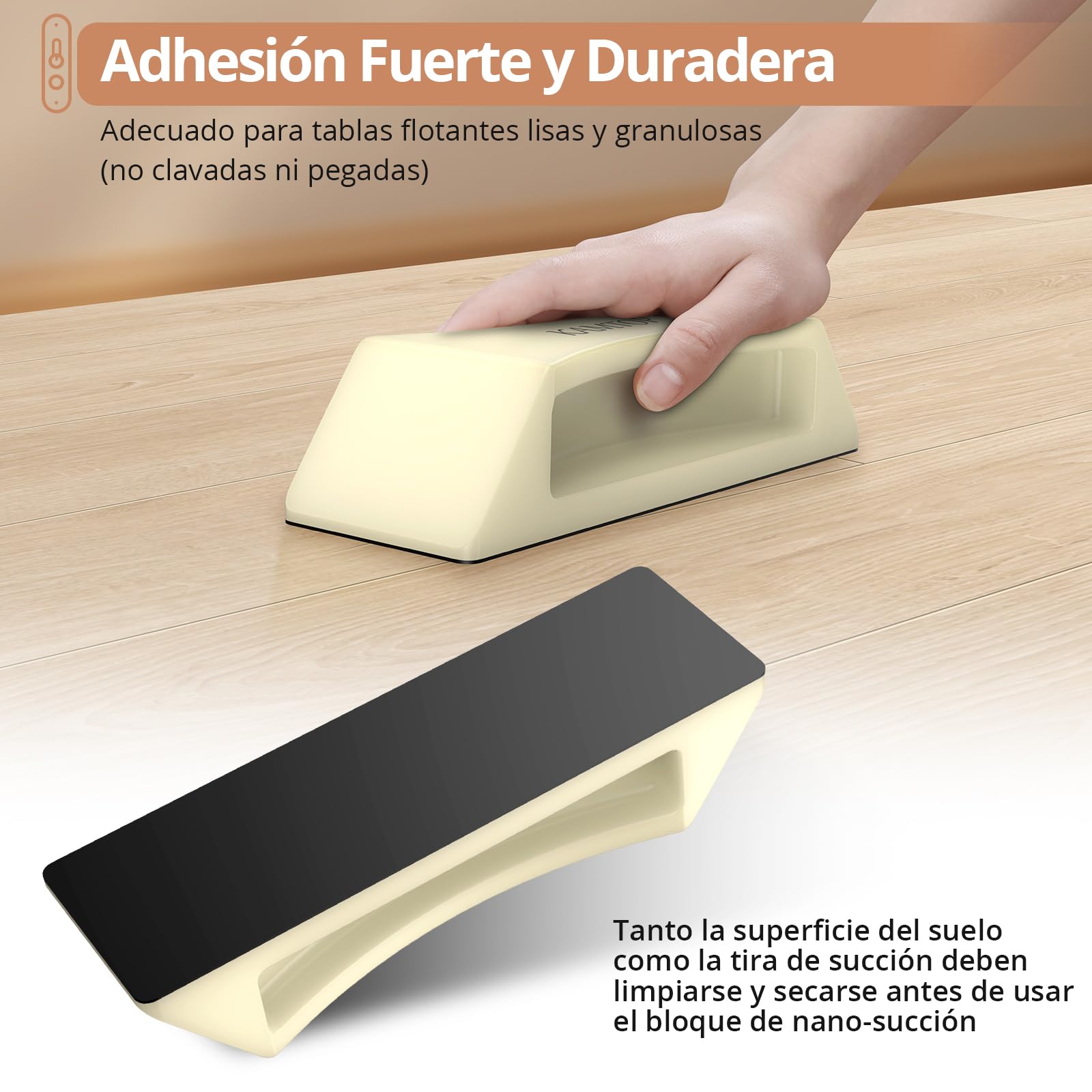 Kamtop Kit Instalación Suelo Laminado Profesional con Bloque Nano-Succión, Martillo Goma 16 oz y Esponja - Herramientas Reparación Tarima Flotante, Montaje Parquet, y Ajuste Paneles Sin Huecos