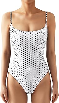 SUUKSESS Women Sexy Square Neck Thong Bodysuit Backless Cami Bodysuit Top