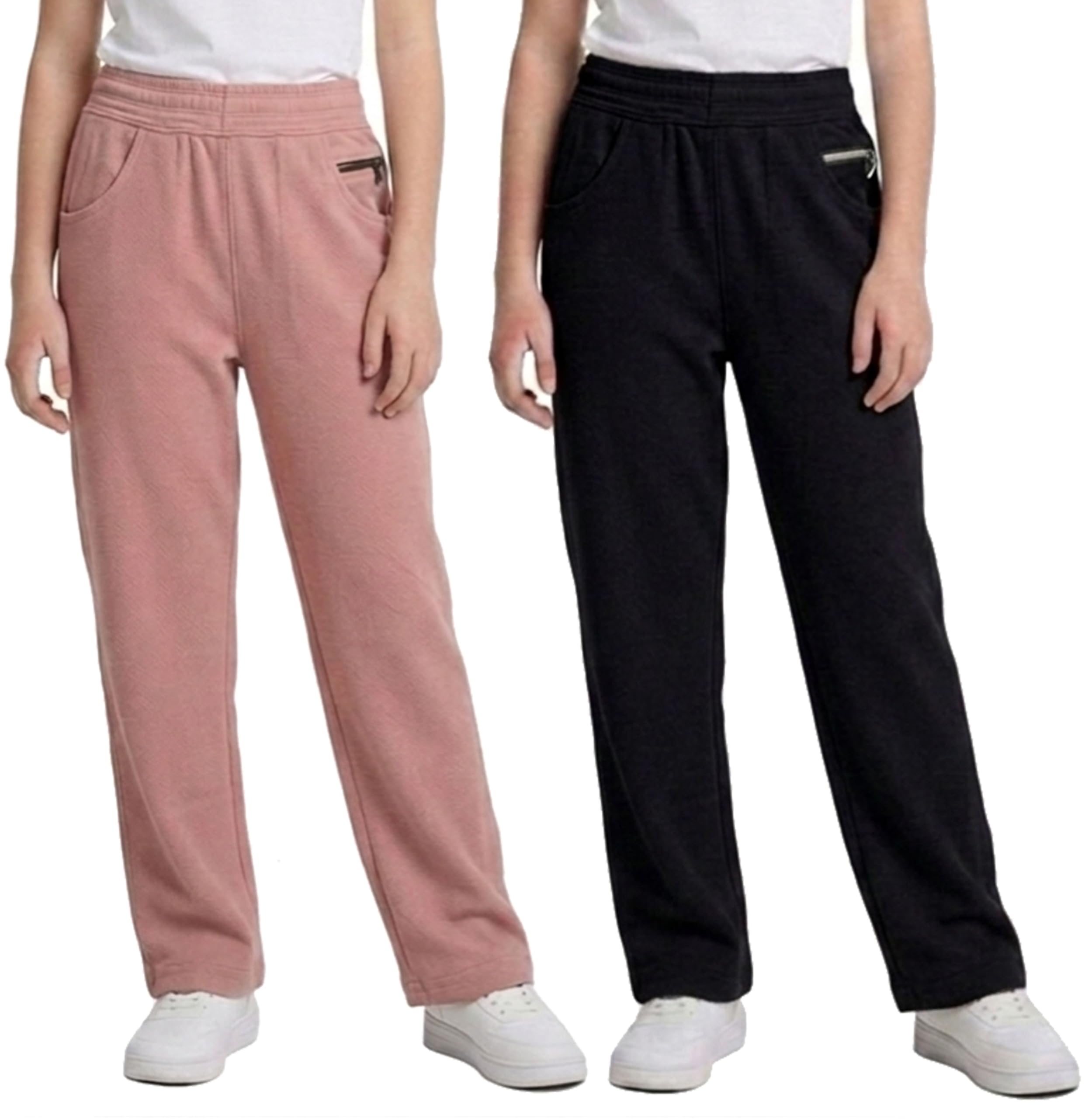 Girls Regular Fit Pants and Trousers for Regular wear and Sports wear Soft Stretchable Lowers for Girls Kids Combo (Pack of 2)-picture-14