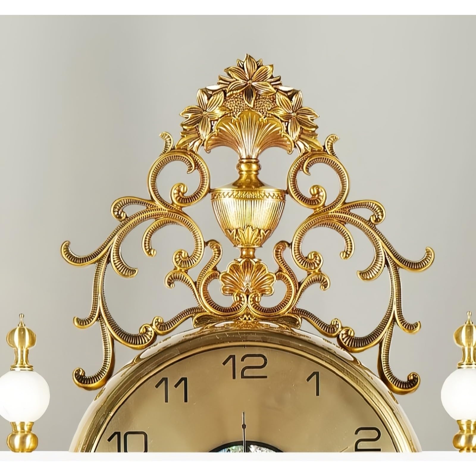 Reloj de pie Reloj de piso metal vintage Movimiento cuarzo silencioso