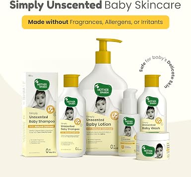Mother Sparsh Simply Unscented Mineral Baby Sunscreen with Natural Oatmeal -50g, with SPF 50 & UVA/UVB Protection | Fragrance Free Sunscreen for Babies with Sensitive Skin