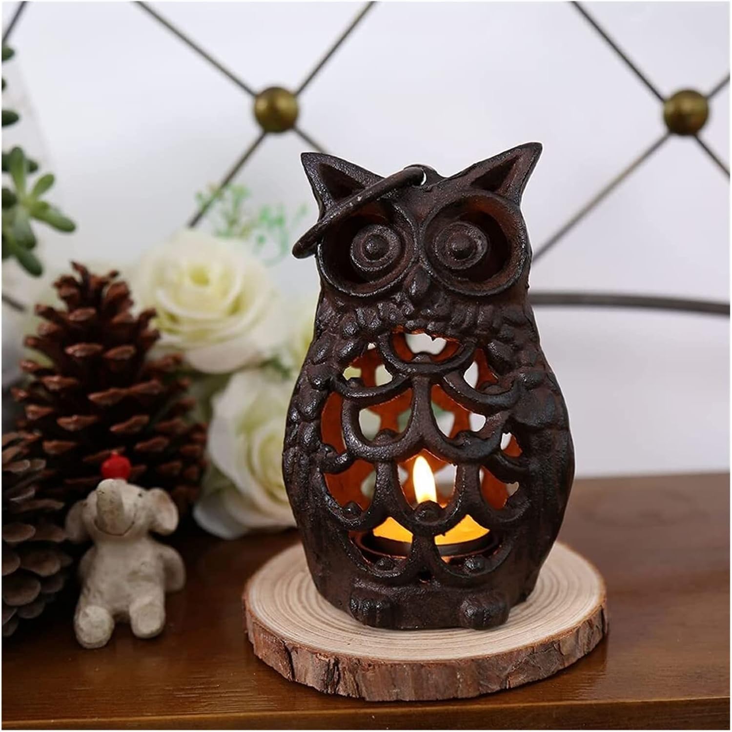 Essential Oil Burner,Wax Melt Burners,Owl Ceramic Tea Light