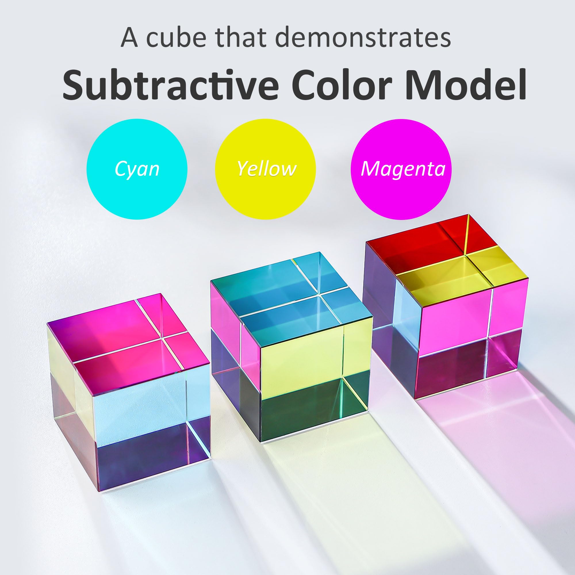 Amazon.com: QFkris Glass Mixing Color Cube (2.2inch) Magic Prism
